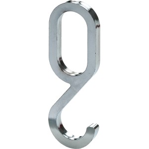 Gancio appendiabiti Hettich cromato in plastica per tubo armadio 15x30 mm.