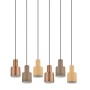 Moderna lampada a sospensione Trio Agudo, multicolore a 6 luci. Lampada a sospensione per soggiorno e sala da pranzo.