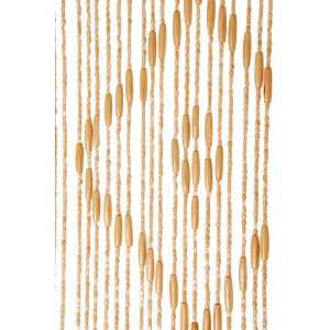 t.b.t. tenda a rullo e pacchetto con perline di legno naturale.