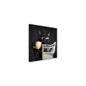 Canvas 30x30 cm black cat