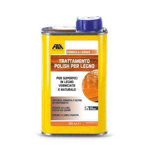 t.b.t. Polish per legno verniciato e naturale in contenitore giallo.