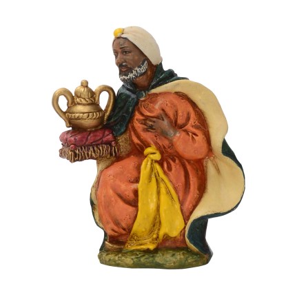 Re Magio Mulatto per presepe in pvc 12 cm