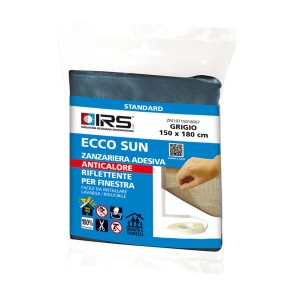 Zanzariera adesiva grigia ECCO SUN per finestre, 150x180cm, confezionata.