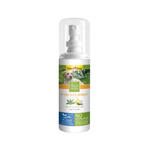 Spray per cani GimDog P-On Site con salvia e vaniglia. Spray curativo per pelo e pelle.
