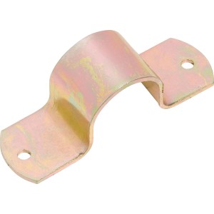 Collare per tubi zincato giallo, 125 mm, per fissare tubi e cartelli.