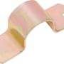 Collare per tubi zincato giallo, 125 mm, per fissare tubi e cartelli.