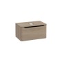 Mobile bagno base lavabo sospeso 1 cassetto Integra Round 100 cm golden oak