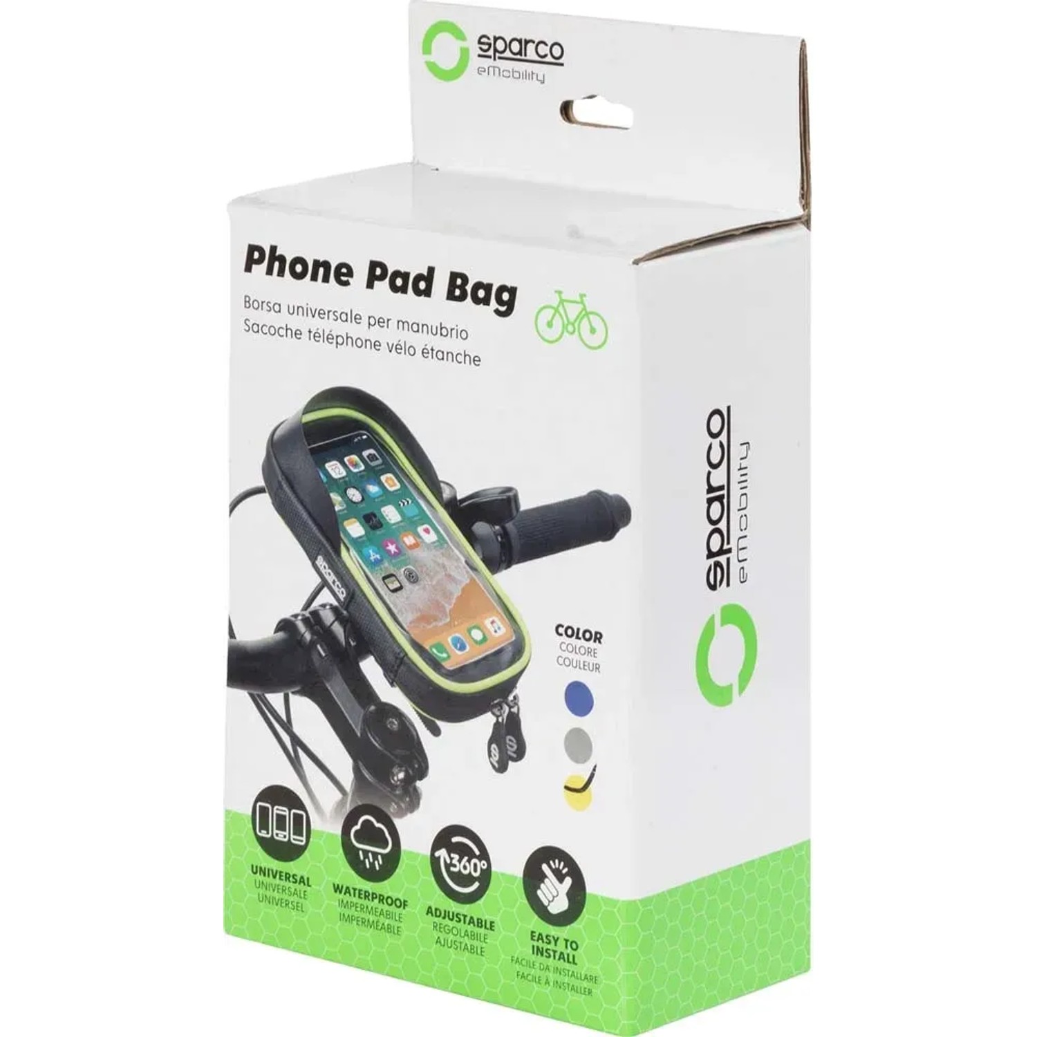 Sparco porta telefono per bici, impermeabile e regolabile.