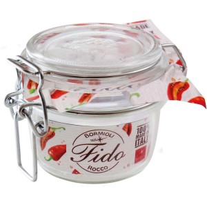 Vaso Bormioli Fido con chiusura a filo metallico, 125ml, per conservare alimenti.