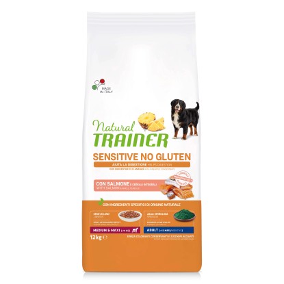 Cibo secco per cani Natural Trainer sensitive no gluten salmone