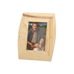 Cornice portafoto in legno naturale, accessorio per artisti.