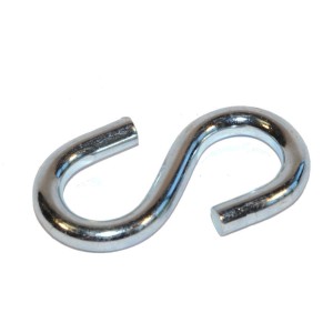 Gancio a S in metallo, set di ganci e occhielli.