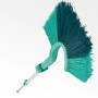 Leifheit Dusty spazzola manuale per pareti e soffitti, strumento di pulizia con setole verdi.