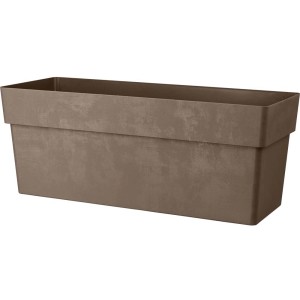 Fioriera Deroma Like, 39x99x38 cm, color cammello, in plastica, per giardino e casa.