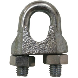 t.b.t. Morsetto per fune metallica, zincato per connessioni sicure.