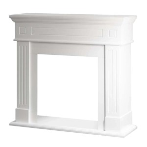 Cornice per camino in legno MDF Divina Fire Cambridge 110x36x100 cm bianco