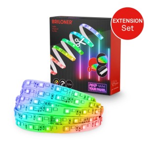 Briloner Striscia LED set di estensione per pannelli, RGB+W, dimmerabile, 2.6m, bianco.