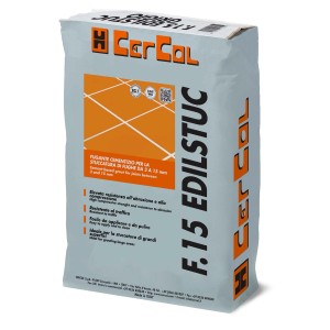 Sacco di stucco per fughe CerCol F.15 Edilstuc, stucco cementizio per fughe da 3-15 mm.
