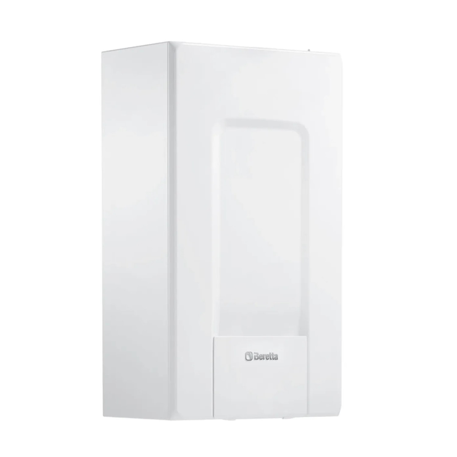 Caldaia bianca t.b.t. per sistemi di riscaldamento.