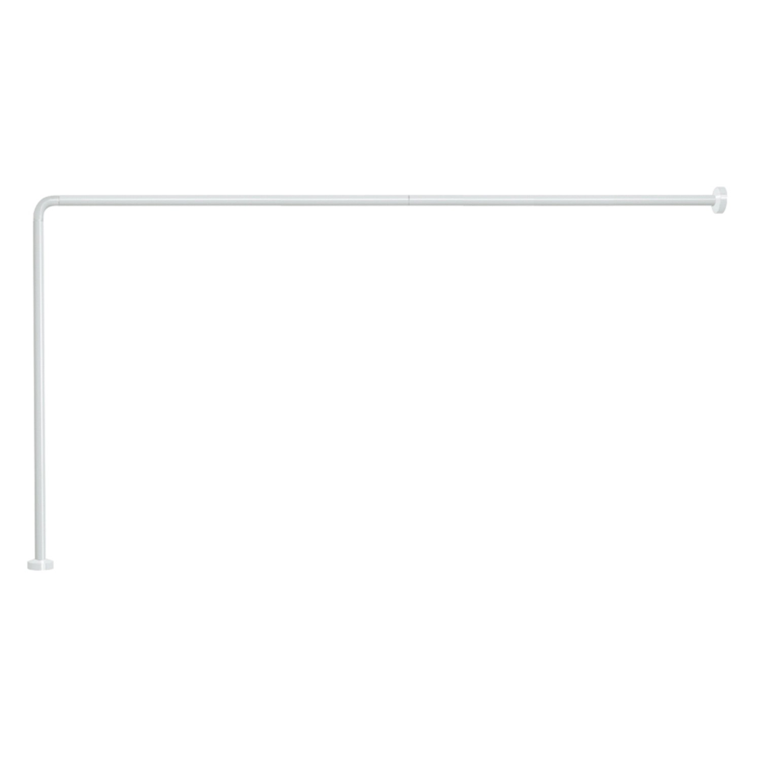 Supporto tenda doccia semicircolare l 87,1 x p 87,1 x Ø 6,2 cm