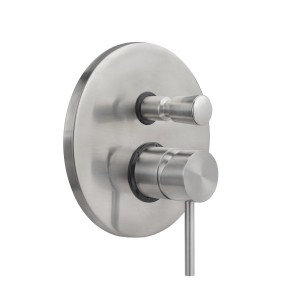 Miscelatore doccia t.b.t. in acciaio inox spazzolato.