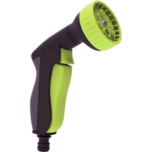 Pistola per irrigazione t.b.t. con testina verde e manico nero.