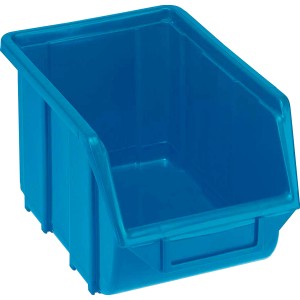 Contenitore blu in plastica t.b.t. per minuteria.
