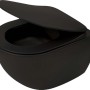 WC sospeso a parete Artemides con sedile senza bordo 36x35,5 cm nero