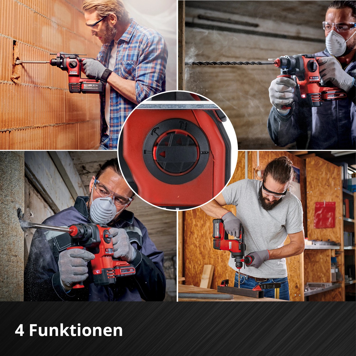 Einhell Tassellatore a batteria Herocco Solo in uso per forare pietra, cemento e metallo. Include valigetta.