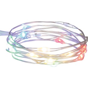 t.b.t. Catena luminosa per interni con luci LED colorate.