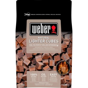 Weber Cubetti Accendifuoco Naturali, 48 pezzi per barbecue a carbonella.