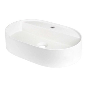 Lavabo da appoggio ovale Limonar Idrostile copripiletta 400x120 mm alabastro