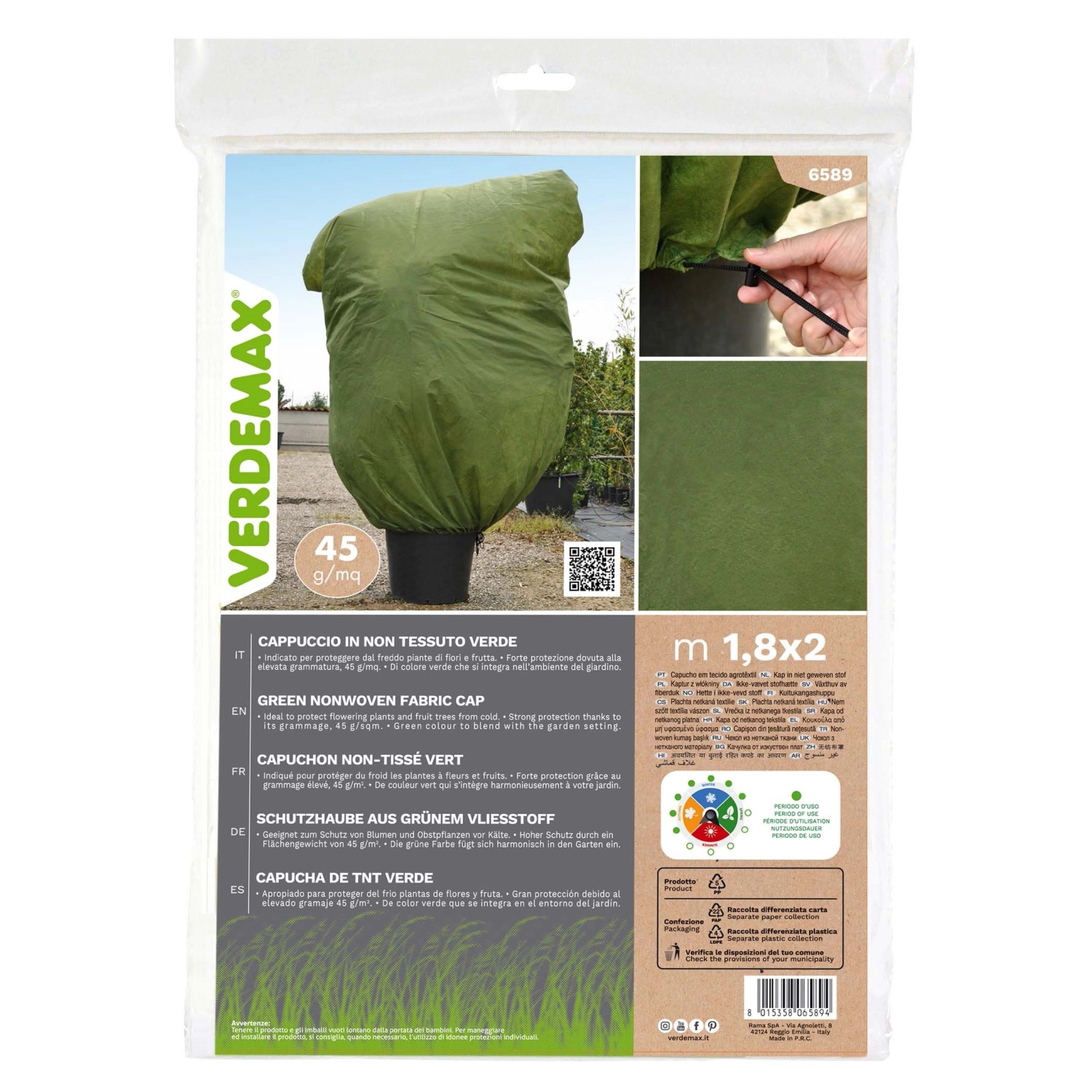 Pinto Ferramenta Telo Copri Piante Antigelo TNT 1.6x10m - Protezione Orto E Giardino