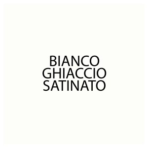 Scritta "Bianco Ghiaccio Satinato" per smalto antiruggine.