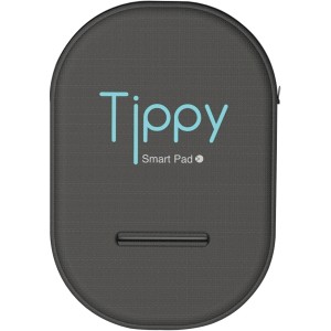 Tippy Smart Pad per la sicurezza dei bambini in auto, design grigio.
