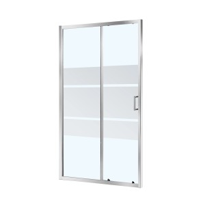 t.b.t. Porta doccia scorrevole con strisce orizzontali.