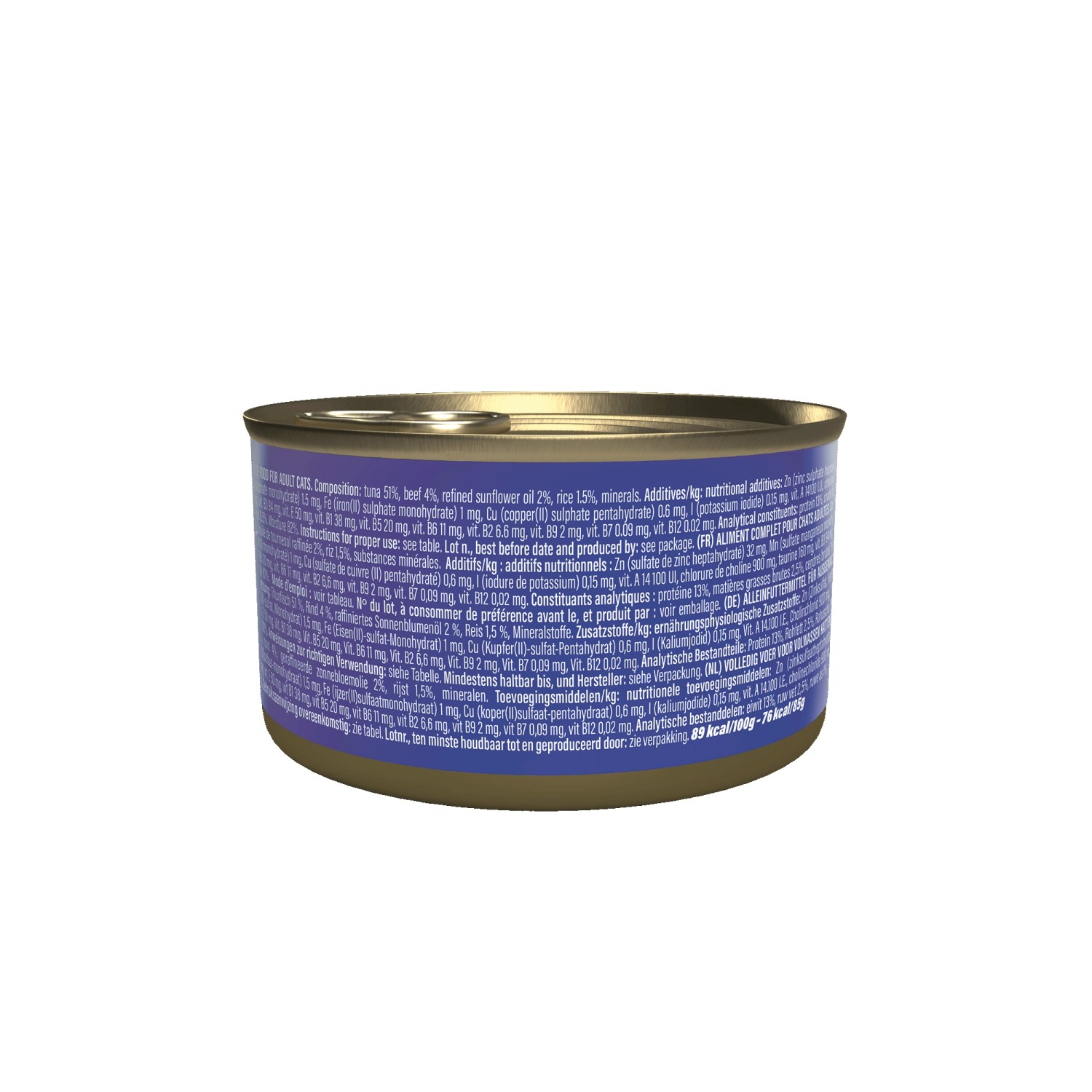 Cibo umido per gatti con Tonnetto e filetti di manzo 85 g_3