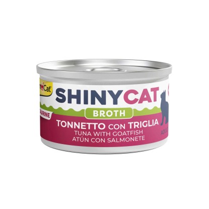 Cibo umido per gatti ShinyCat Broth 64% tonnetto con triglia 70 g