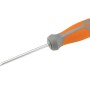 Cacciavite a taglio con manico arancio e grigio.