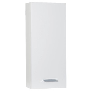 Mobile bagno sospeso t.b.t. bianco con maniglia argentata. Arredo bagno per più spazio.