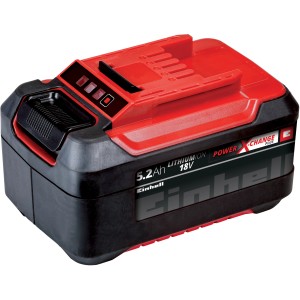 Einhell Power X-Change Batteria 18 V 5.2 Ah Plus, batteria rosso-nera per elettroutensili.