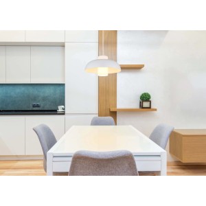 Sospensione LED Lowe Ø 38x120 cm bianco