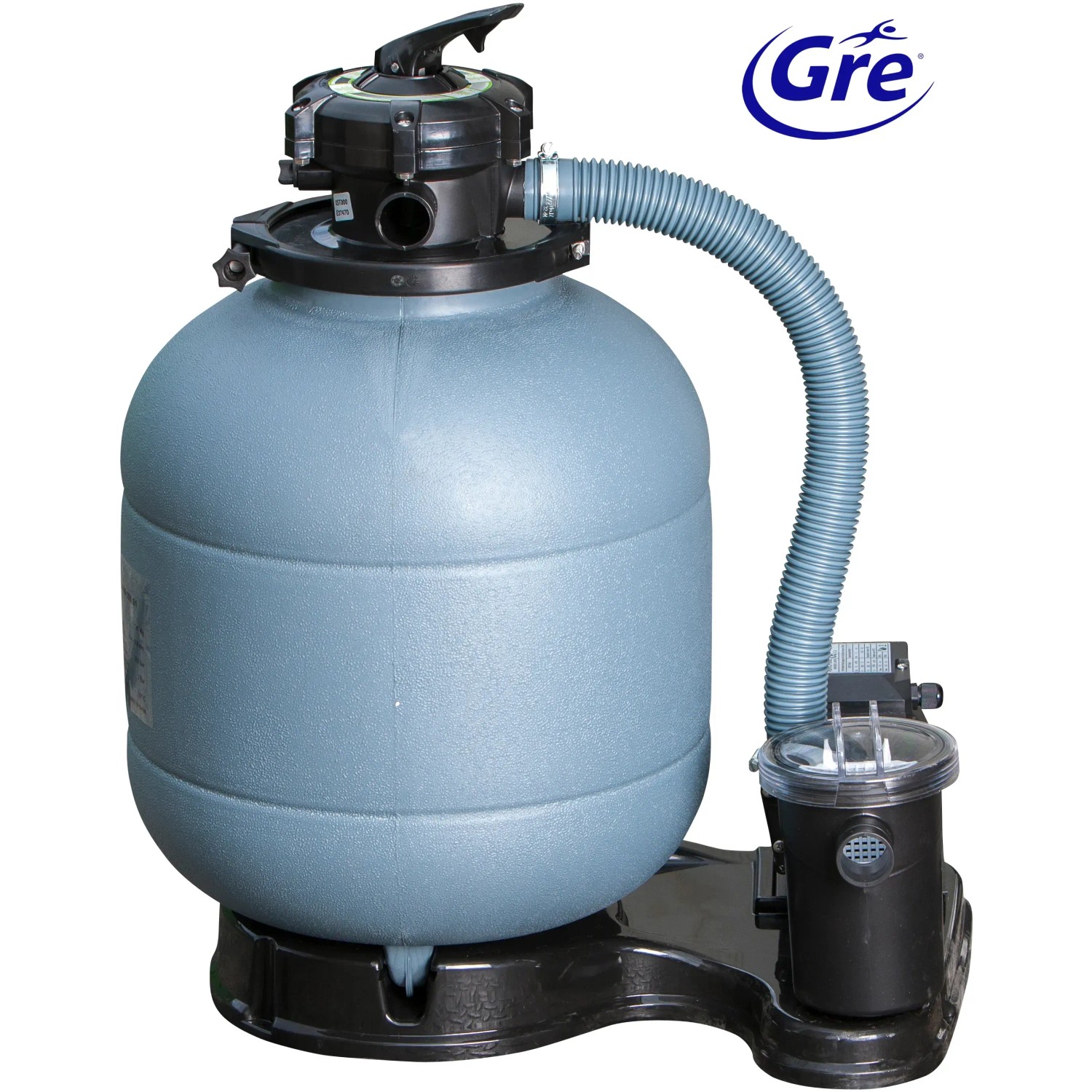 Sistema di filtraggio a sabbia per piscina Gre Fidji, portata 4 m³/h.