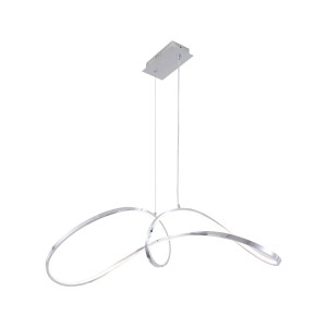 Lampada a sospensione LED moderna con design curvo per un'illuminazione elegante.