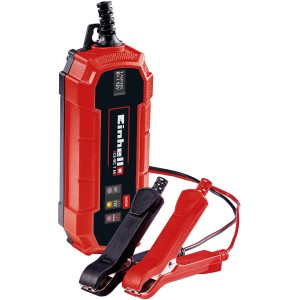 Caricabatterie Einhell CE-BC 1 M per batterie 6V/12V con morsetti di ricarica.