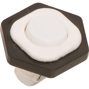 Interruttore a bilanciere nero e bianco per installazione lampade.
