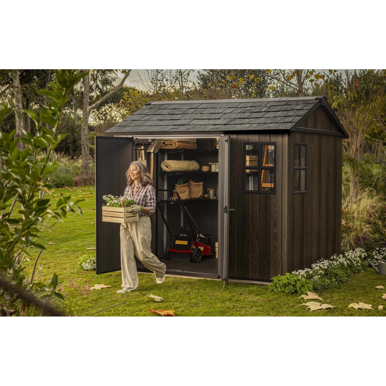 Casetta da giardino in plastica Keter Apex sp.20 mm marrone scuro 5,2 m²_6