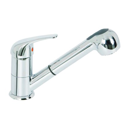 Rubinetto cucina monocomando Sole doccetta estraibile cromo
