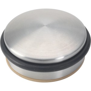 Fermaporta ad anello piatto e rotondo in nero, diametro 4,5 cm.