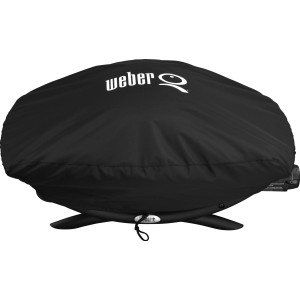 Copertura nera Weber per barbecue Q, protegge dalle intemperie.